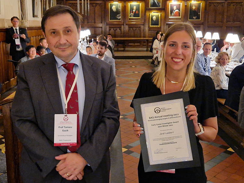 Early Career Investigator joint winner – class of 2022 Jordi Lambert