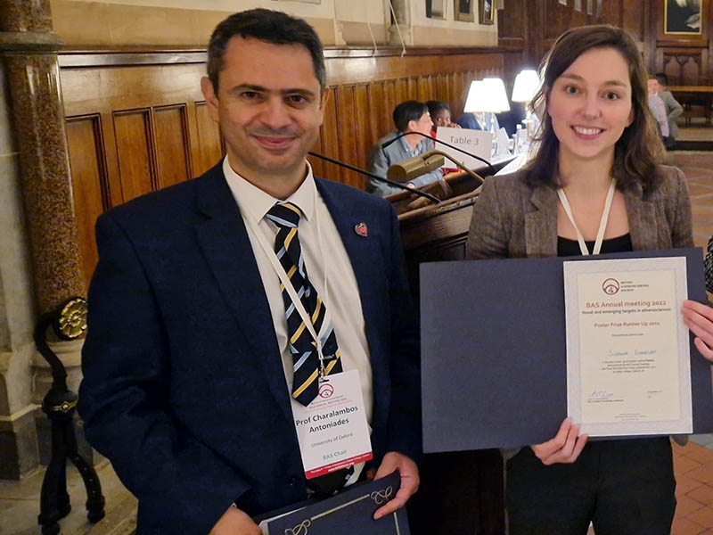 Poster presenter joint runner up – class of 2022
Suzanne Engelen (Oxford)